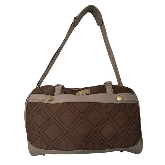 ADRIENNE VITTADINI Taupe Diamond Quilted 18" Travel Duffle Bag - Picture 6 of 11